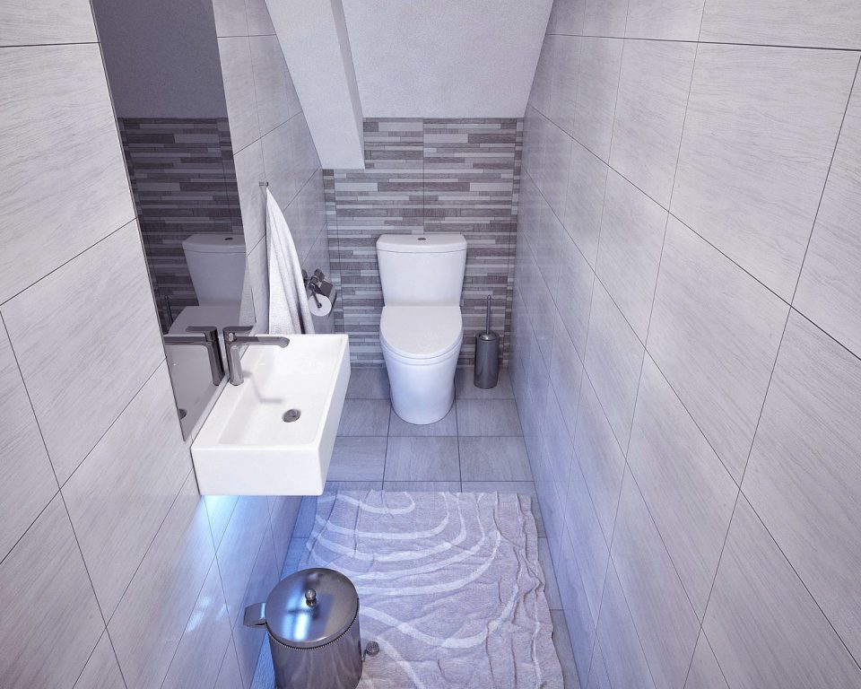 WC (emelet) látványterv - B&BD