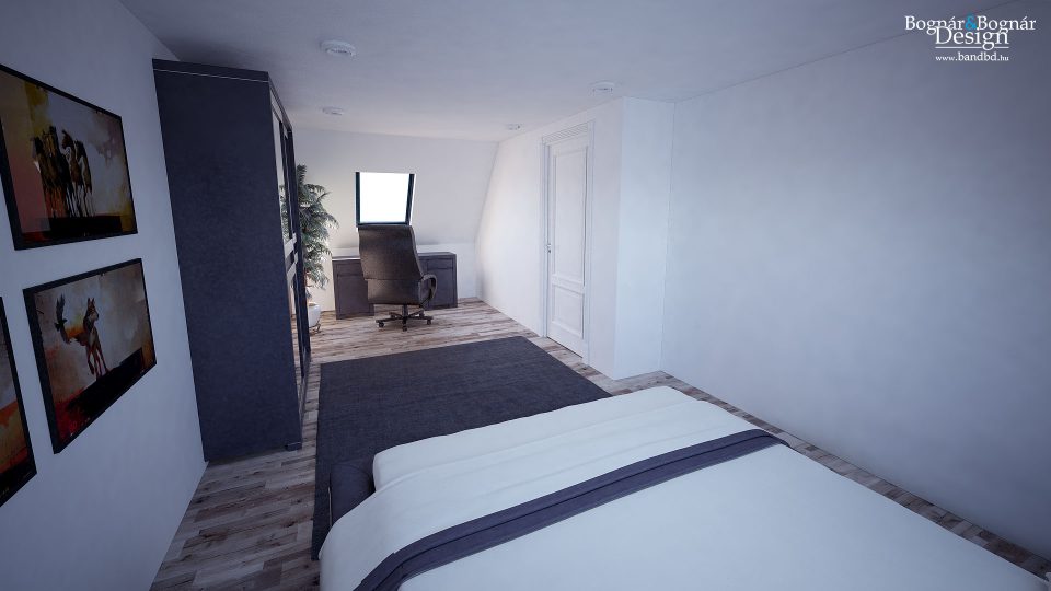 "B" hálószoba látványterv 2 - B&BD
